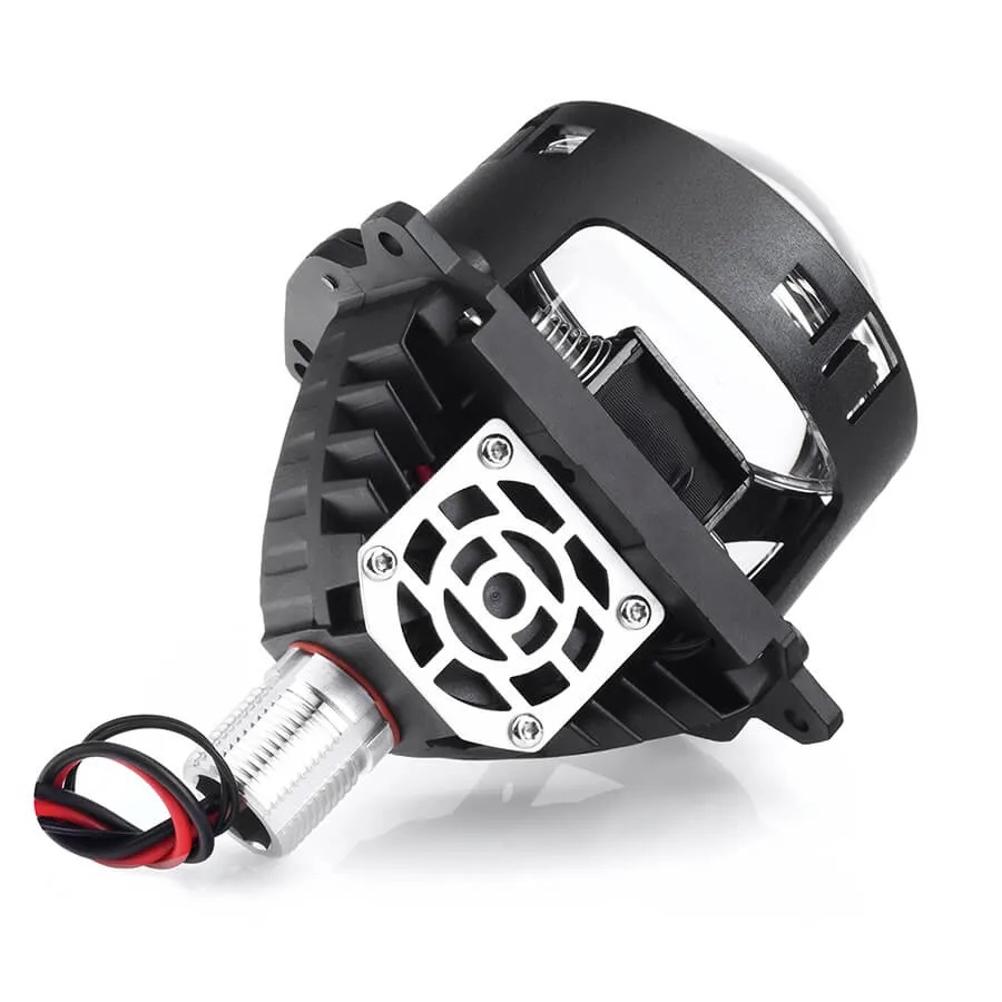 Bi-LED линзы для авто ElectroKot 12В R30 5500К съемный крепеж гайка 3.0 дюйма 3R 2шт