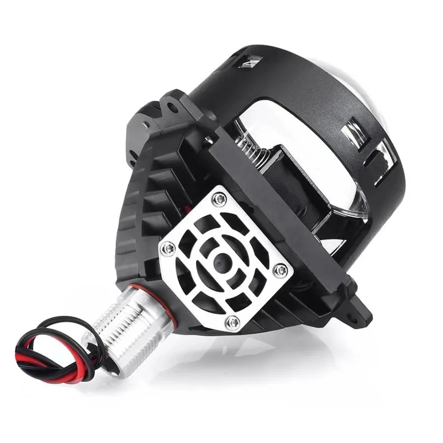 Bi-LED линзы для авто ElectroKot 12В R30 5500К съемный крепеж гайка 3.0 дюйма 3R 2шт