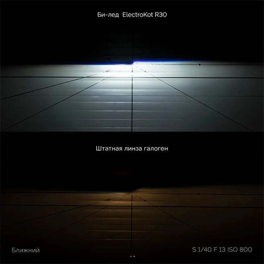 Bi-LED линзы для авто ElectroKot 12В R30 5500К съемный крепеж гайка 3.0 дюйма 3R 2шт