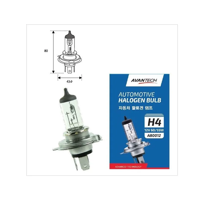 Лампа 12V Avantech H4 60/55W AB0012