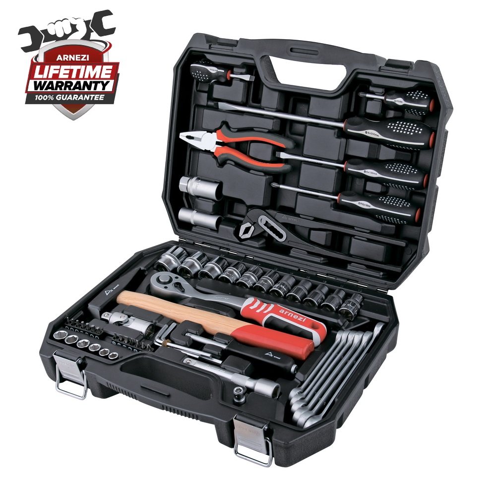 ARNEZI R0900058 Набор инструментов 58пр. 1/4" DR, 1/2" DR