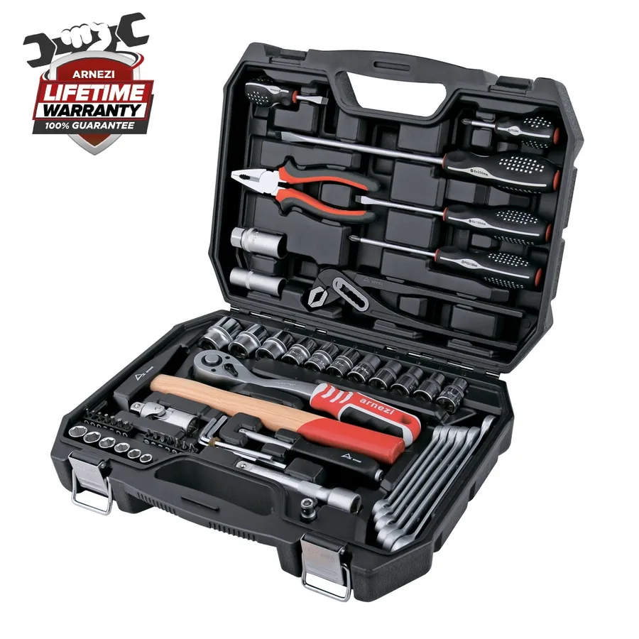 ARNEZI R0900058 Набор инструментов 58пр. 1/4" DR, 1/2" DR