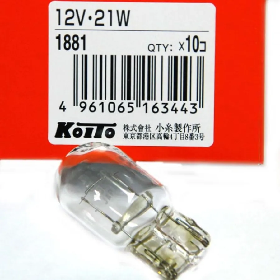 Лампа 12V W21W без цоколя Koito 1881