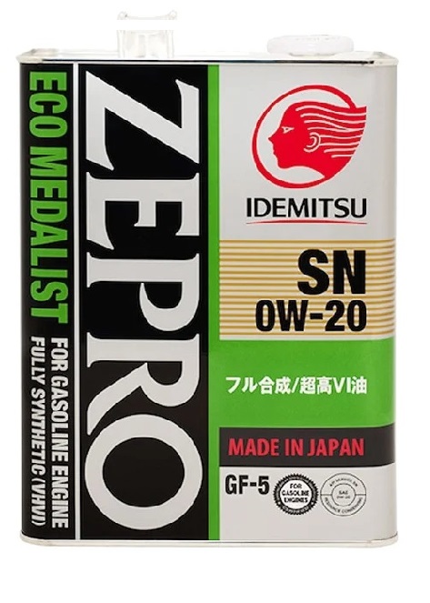 Масло моторное IDEMITSU ZEPRO ECO MEDALIST GF-5 0w20 4л.