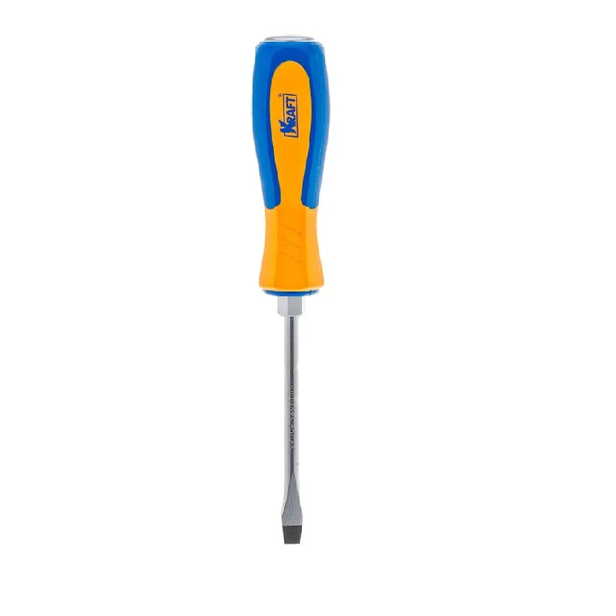 KRAFT Отвертка шлицевая усиленная 8*150