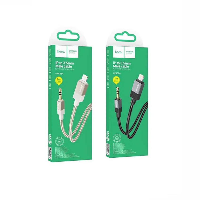 Провод 3.5 jack-Lightning (AUX) Hoco UPA32A