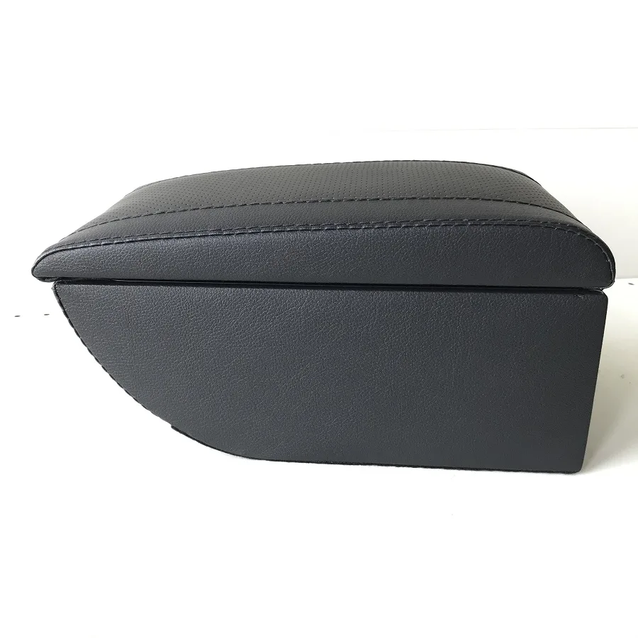 Подлокотник кожаный Chevrolet Lachetti (черный, ПЕРФОРАЦИЯ)