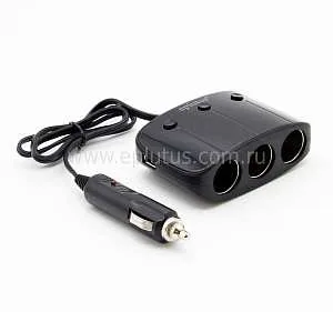 Разветлитель прикур. Eplutus 3гн. FC-335 + USB