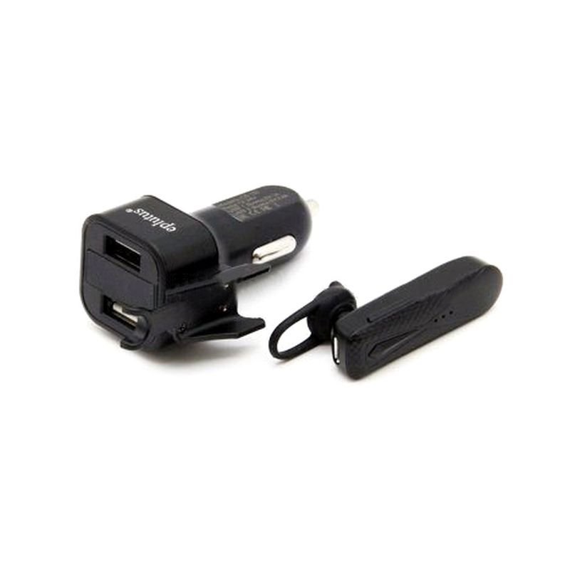 АЗУ USB порт eplutus CB-100 2.4A + ГАРНИТУРА Bluetooth