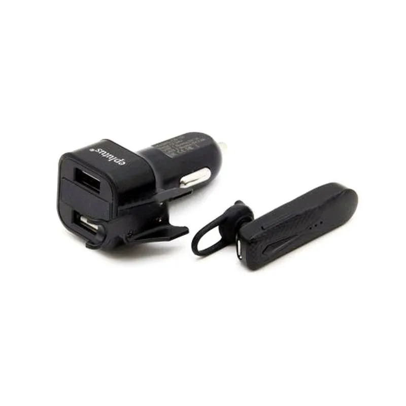 АЗУ USB порт eplutus CB-100 2.4A + ГАРНИТУРА Bluetooth