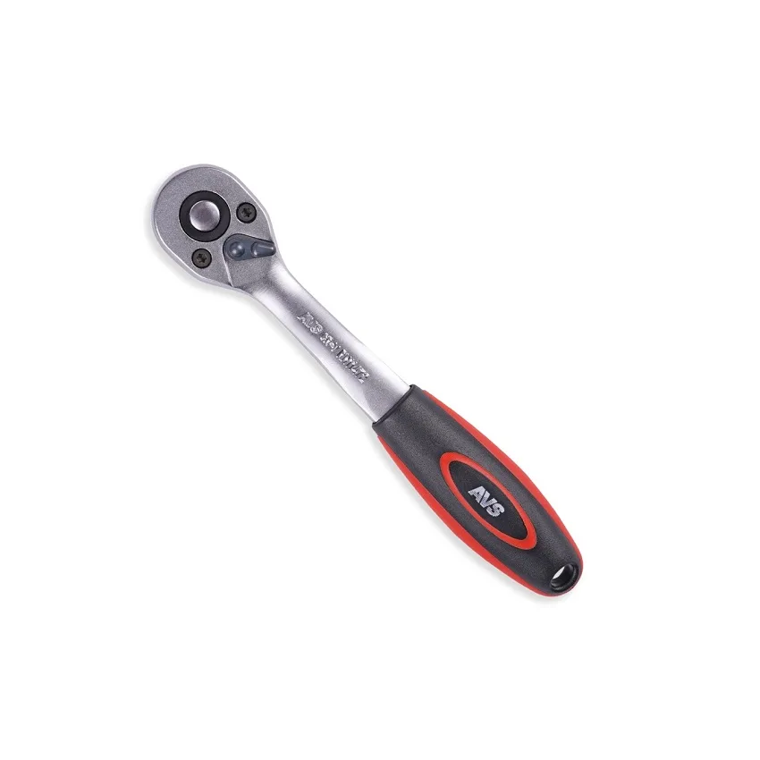 Рукоятка трещоточная 1/4"DR 72 зубца (пластиковая ручка) AVS RH11472