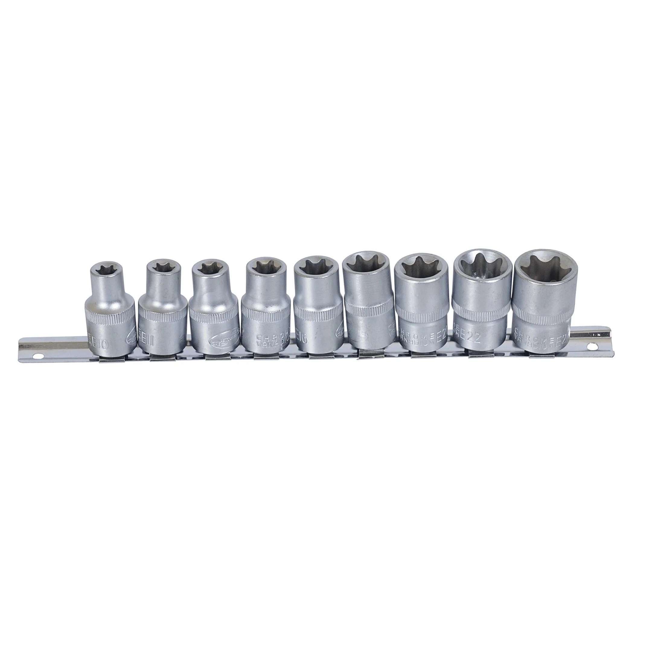 Набор головок TORX 9 предметов  на планке Сервис Ключ E10-E24 1/2