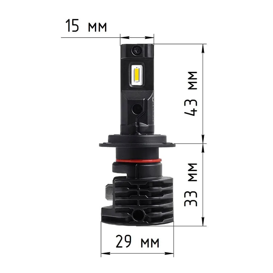 Светодиодные LED лампы ElectroKot MiniMax 12V H7 6000K к-т 2шт