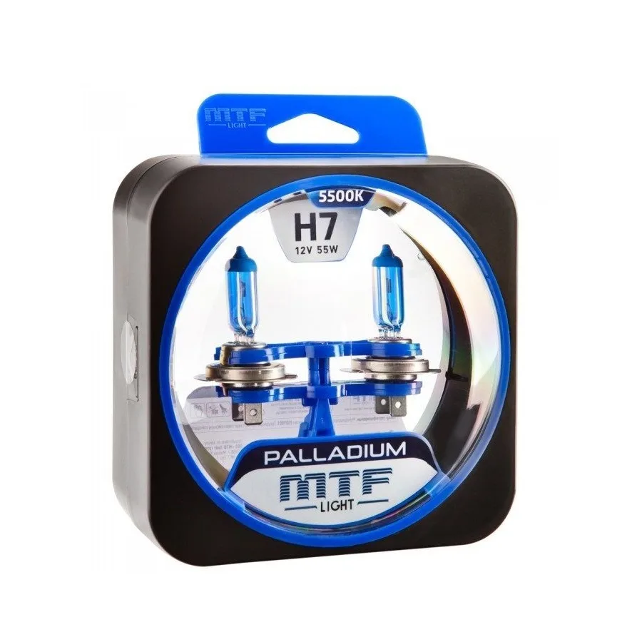 Лампа 12V MTF H7 55W Palladium 5500K (Eurobox,2шт.)