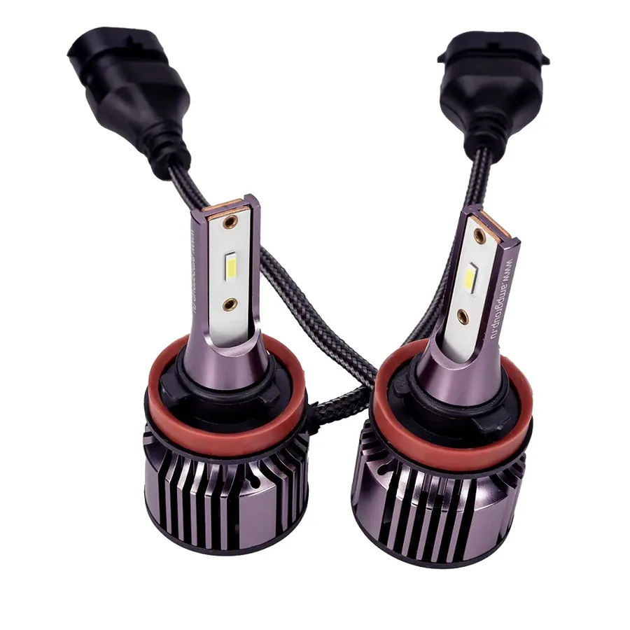 Лампа диодная AMP L04s 12V H11 5000Lm, 6000K к-т 2шт