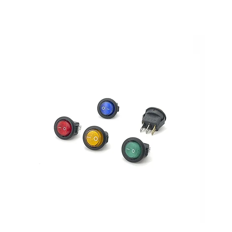 Кнопка-клавиша 250V 3A (3c) on-off micro (красн/син/желт/зел)  KCD5-2-101N
