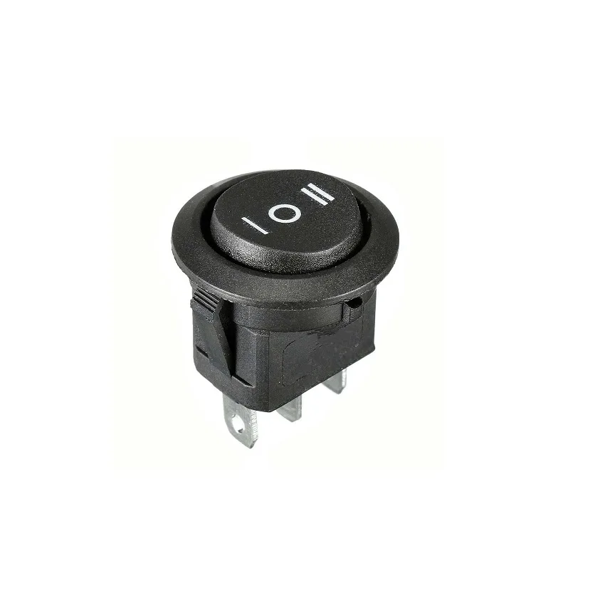 Кнопка-клавиша 250V 6A (3c) нейтраль черн SC777
