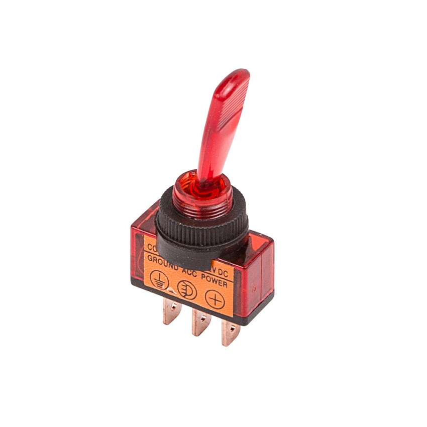 Тумблер 250V 15А (3с) ON-OFF красн. ASW-13D