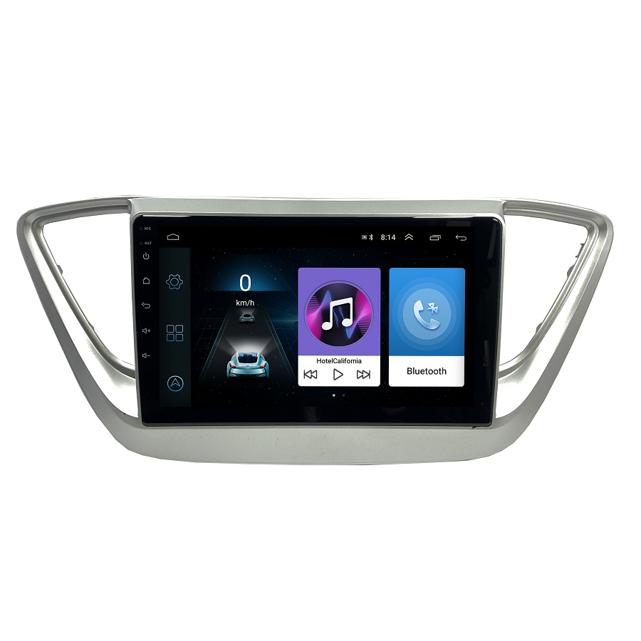 Установочный к-т для штатной а/м 9" Hyundai Solaris 2017-2019 SILVER + проводка тип А