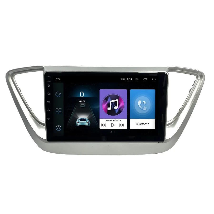 Установочный к-т для штатной а/м 9" Hyundai Solaris 2017-2019 SILVER + проводка тип А