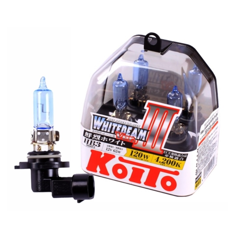 Лампа 12V Koito Whitebeam HB3 65W 9005 (120W) 4200K 2шт P0756W