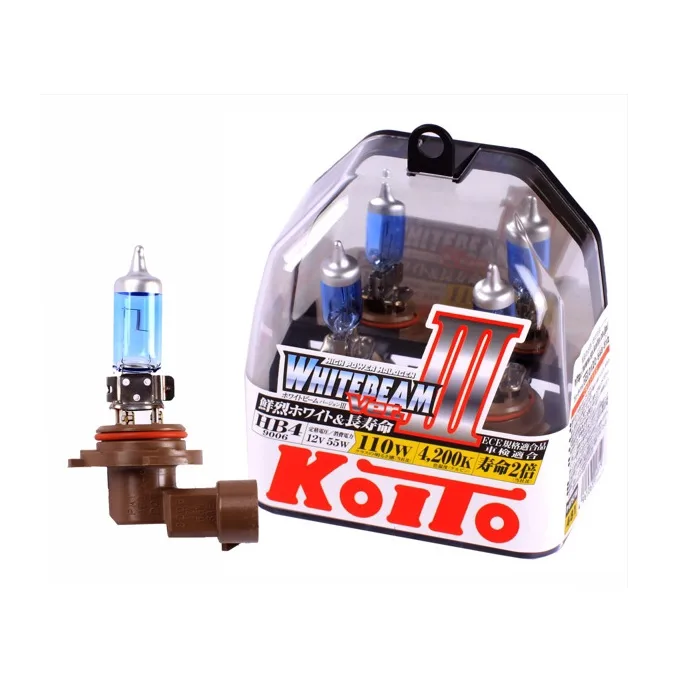 Лампа 12V Koito Whitebeam HB4 55W 9006 (110W) 4200K 2шт P0757W