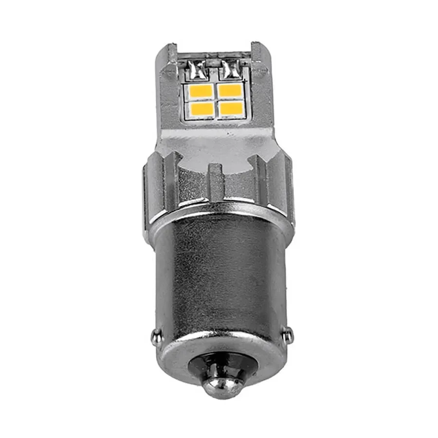 Лампа диодная ElectroKot 12V PY21W 12SMD 3020 (BA15S) Atomic оранжевая кт. 2шт
