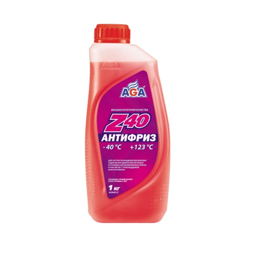 Антифриз AGA Z-40 G12++ красный 1кг