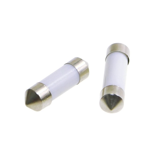 Лампа диодная 12V салон 2-х цок. 360-COB 31мм.