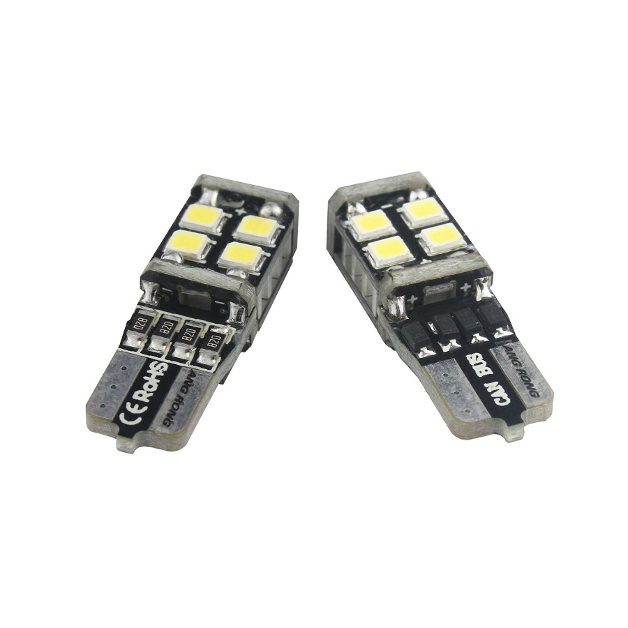 яЛампа диодная 10-30V W5W б/ц T10 12SMD с обманкой