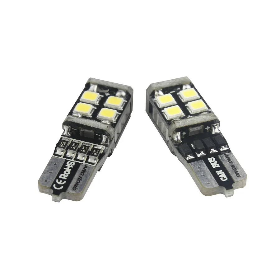 яЛампа диодная 10-30V W5W б/ц T10 12SMD с обманкой