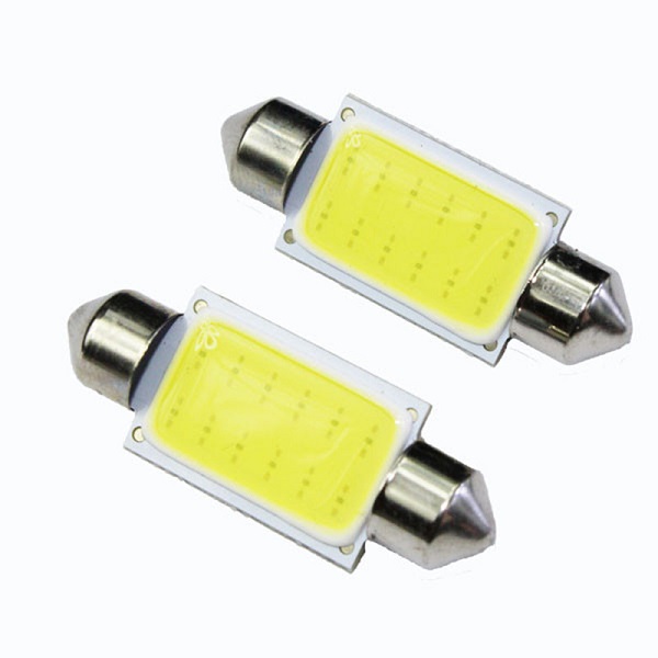 яЛампа диодная 12V салон 2-х цок. COB 41мм.