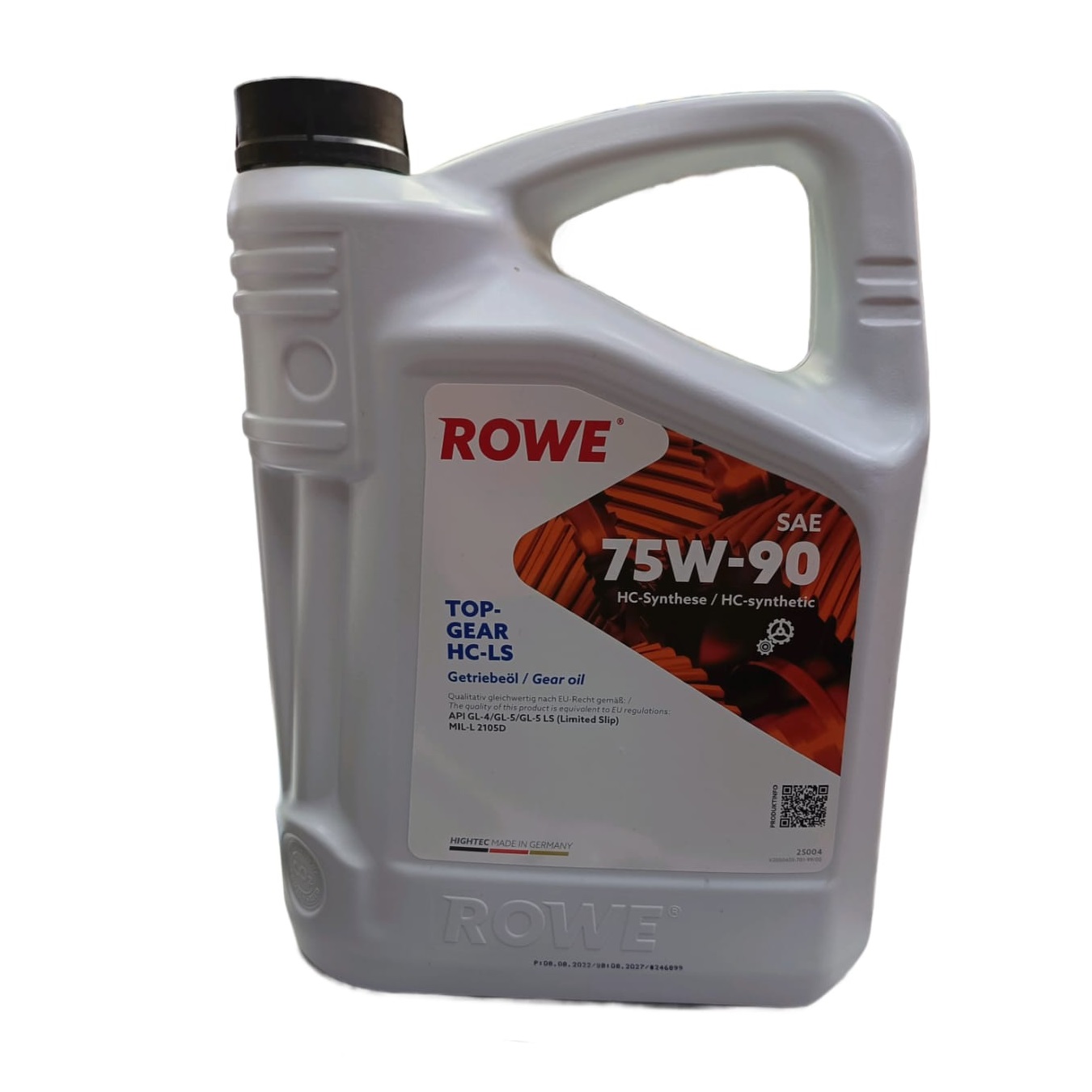 Масло транс. ROWE TopGear HC-LS 75w90 GL4/GL5 5л