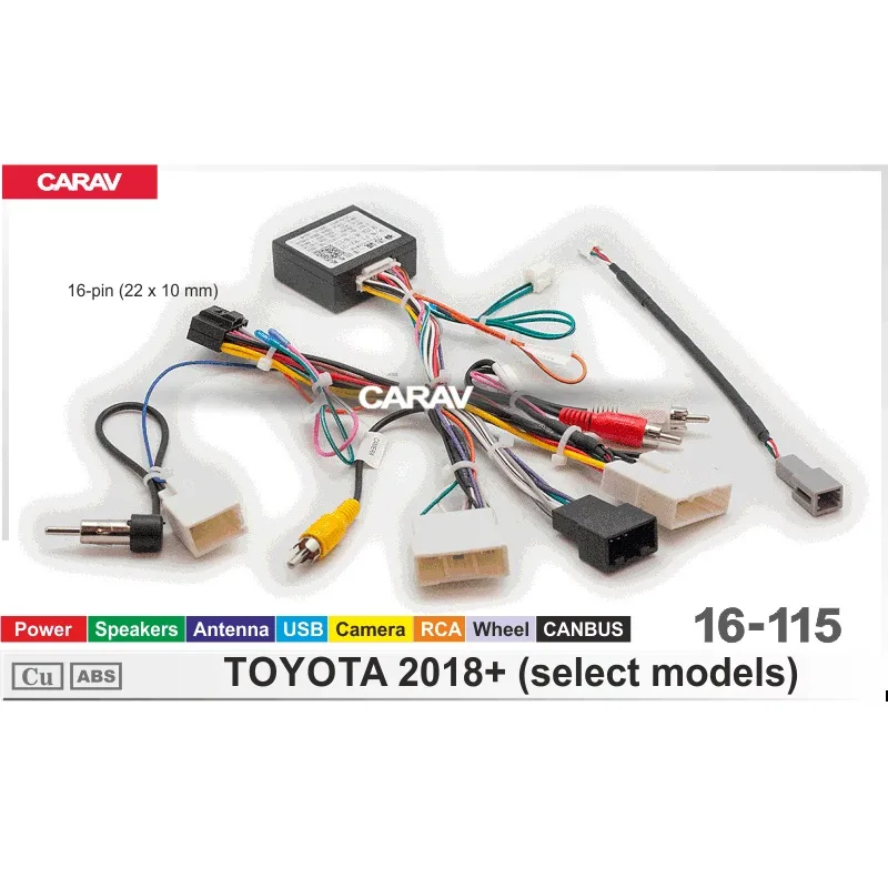 Комплект проводов (16-pin) CARAV 16-115 TOYOTA 2018+ (CAN)