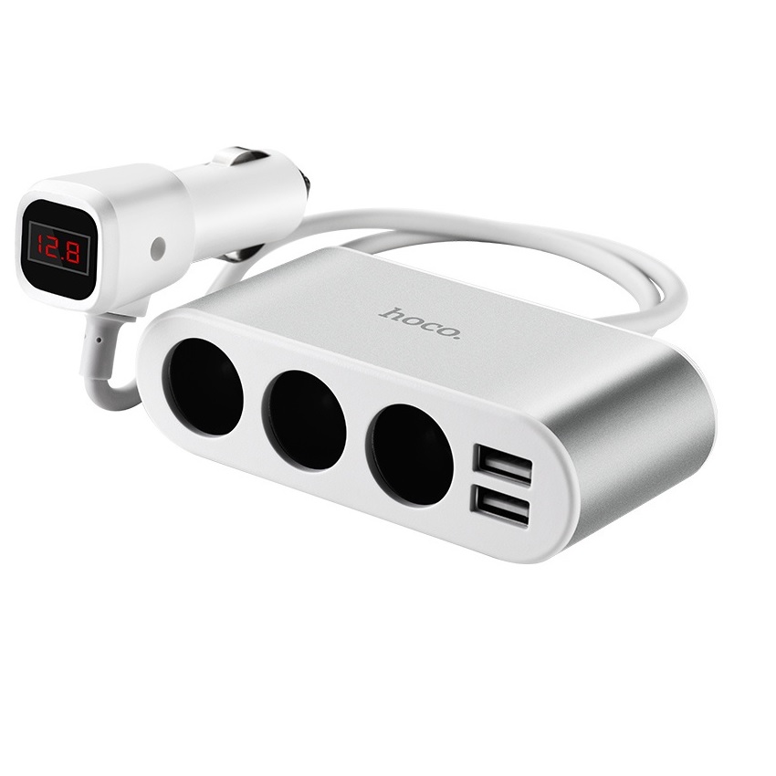 Разветлитель прикур. IN-CAR 3гн. 1656 + USB+Type-c