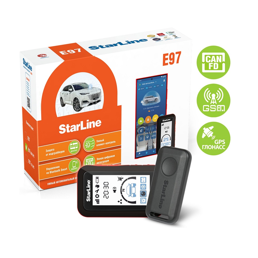 Сигнализация StarLine E97 BT GSM-GPS 3CAN+FD+4LIN