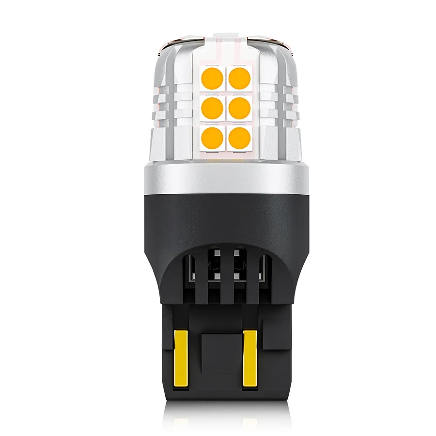 Лампа диодная ElectroKot УльтраЛед 12V W21/5W б/ц 7443 оранжевый кт. 2шт