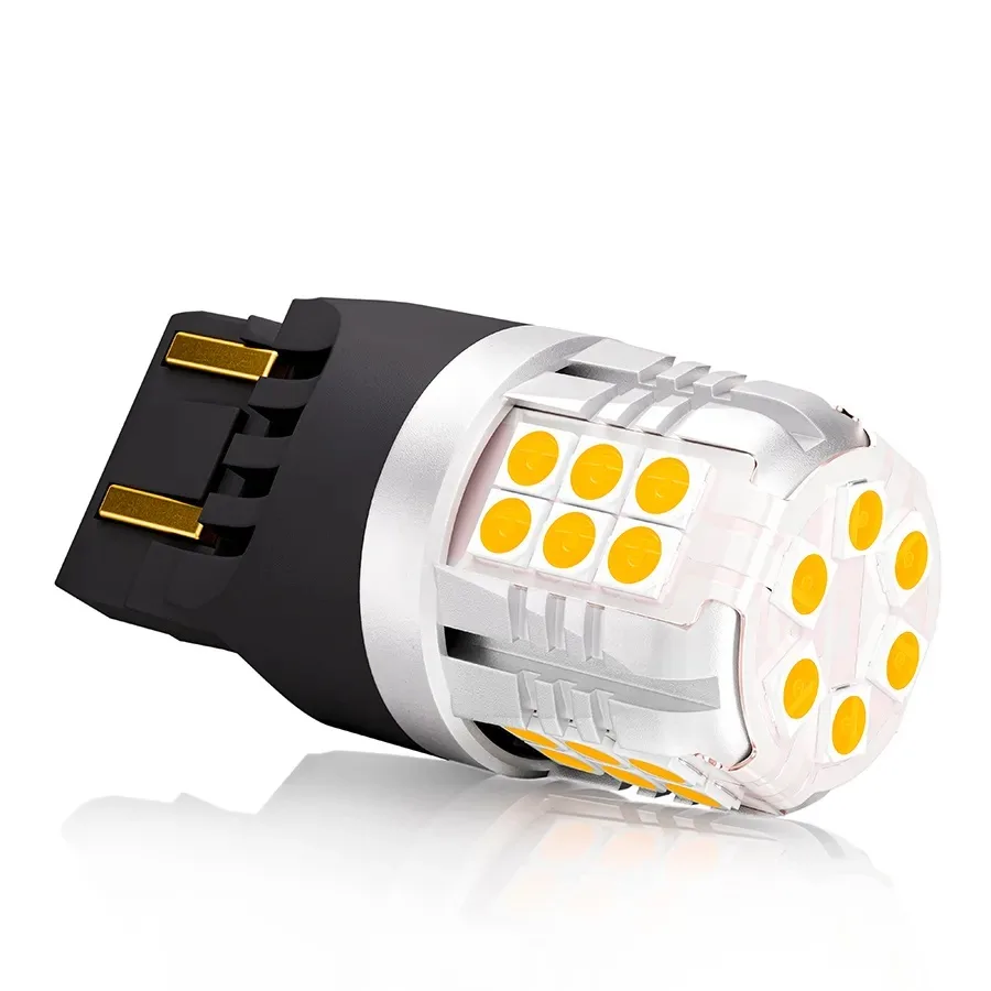 Лампа диодная ElectroKot УльтраЛед 12V W21/5W б/ц 7443 оранжевый кт. 2шт