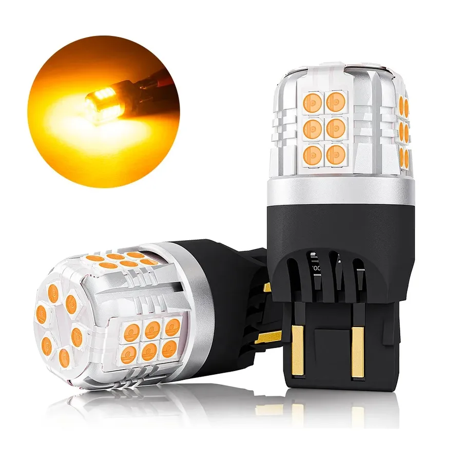Лампа диодная ElectroKot УльтраЛед 12V W21/5W б/ц 7443 оранжевый кт. 2шт