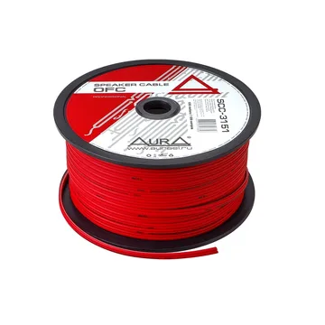 Кабель акустический 2*1.5 мм2 AURA SCC-3151 красный (бухта 100м) 100% медь