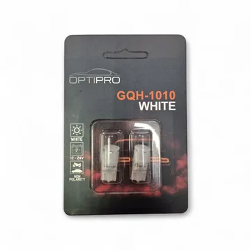 Лампа диодная 12-24V W5W б/ц T10-3020-1.4W OPTIPRO GQH-1010 WHITE 2шт.