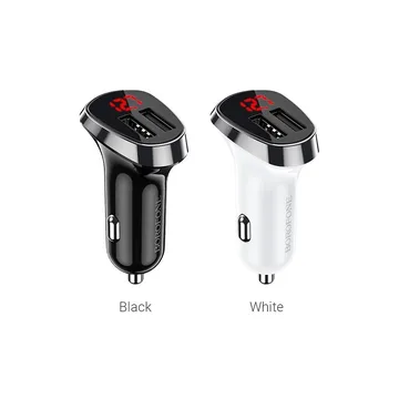 АЗУ USB порт BOROFONE BZ15 2.4А + вольтметр
