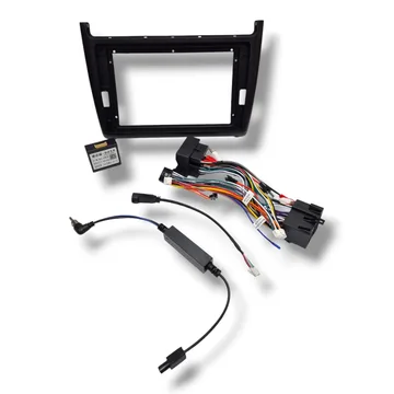 Установочный к-т для штатной а/м 9" VW Polo F1 2008-2020 + проводка CAN (BLACK)