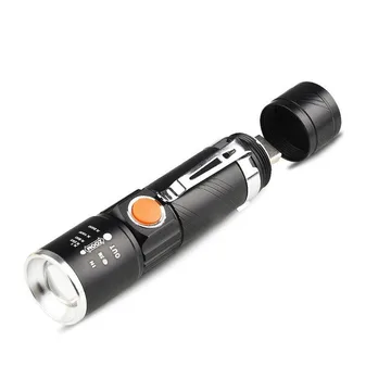 Фонарик zoom (USB) H328 T6 (карманный)