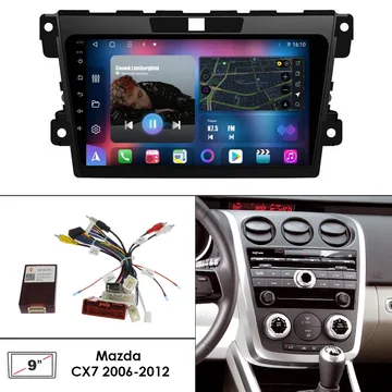 Установочный к-т для штатной а/м 9" Mazda CX7 2006-2012 + проводка CAN
