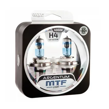Лампа 12V MTF H4 60/55W Argentum+80% (Eurobox,2шт.)
