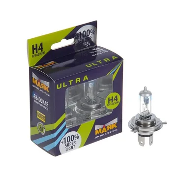 Лампа МАЯК ULTRA H4 12V 60/55W P43t SUPER LIGHT +100%