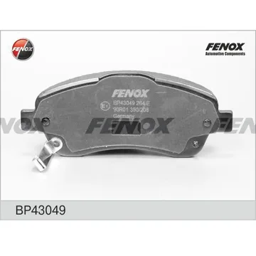 Колодки торм. перед. FENOX BP43049 Toyota Corolla 04-09, Avensis 03-08