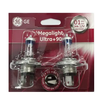 Лампа 12V GE H4 60/55W +90% Mega Light Ultra (Eurobox,2шт.) 1125