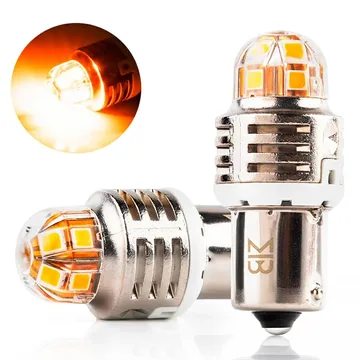 Лампа диодная ElectroKot T-серия 10-50V BA15S P21W оранжевый свет к-т 2шт